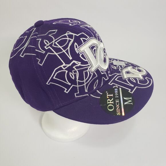 DC Washington City Hunter Baseball Cap Hat Mens M Purple Logo Fitted Embroidered - Picture 3 of 10